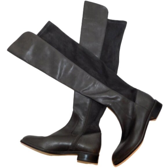 VIA SPIGA Itala 50/50 Stretch Leather Over the Knee boots sz 5 M New - Picture 1 of 5